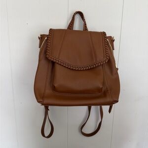 Elegant Brown Leather Backpack